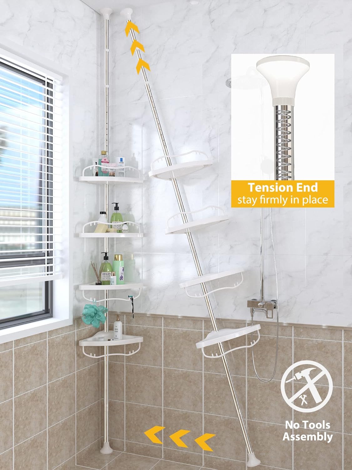Organizador Esquinero Ducha Baño 4 Pisos