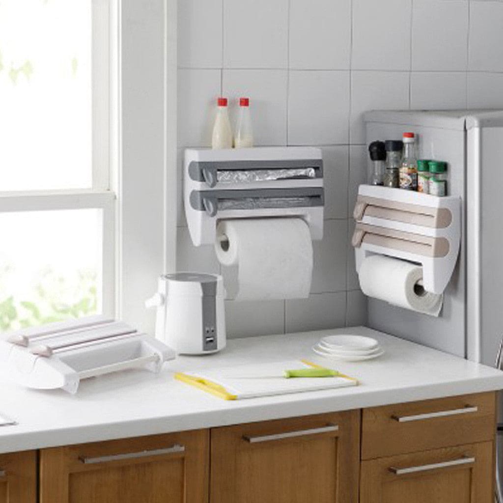 Dispensador papel aluminio plastico y toalla