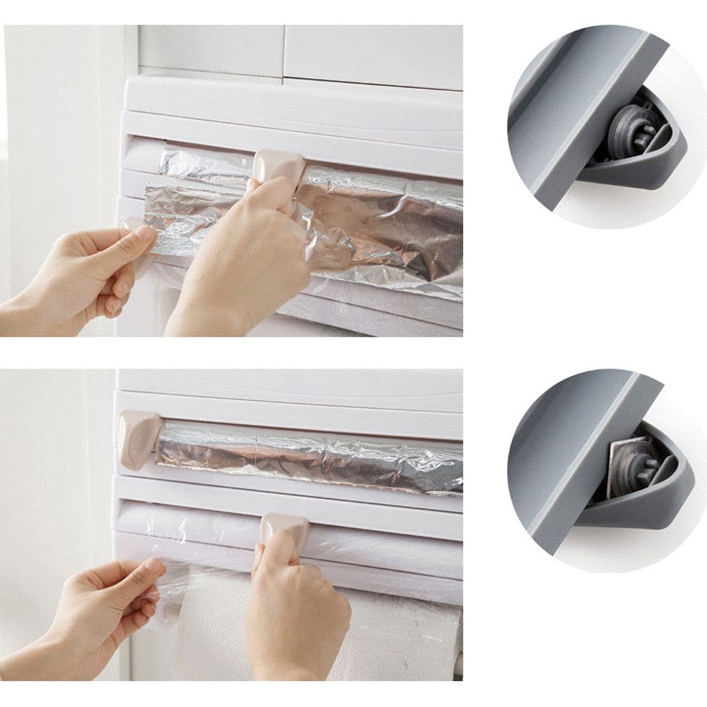 Dispensador papel aluminio plastico y toalla