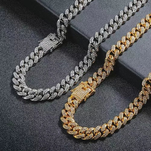 Cadenas Cubanas Clásicas doradas y plateadas para hombres ORIGINALES