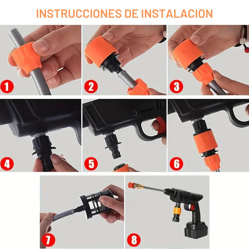 Hidrolavadora pistola de agua hidrojet de doble bateria