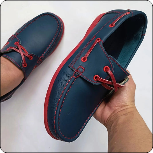 Calzado mocasin apache para caballero en CUERO