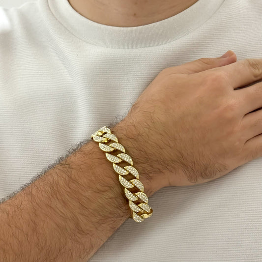 pulsera cubana gruesa 20cm-8mm